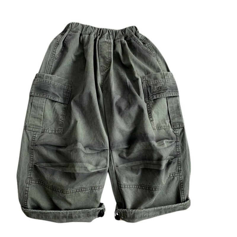 Male child laborer's spring and autumn casual pants